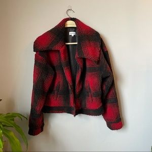 SuperDown oversize teddy fleece jacket size XS